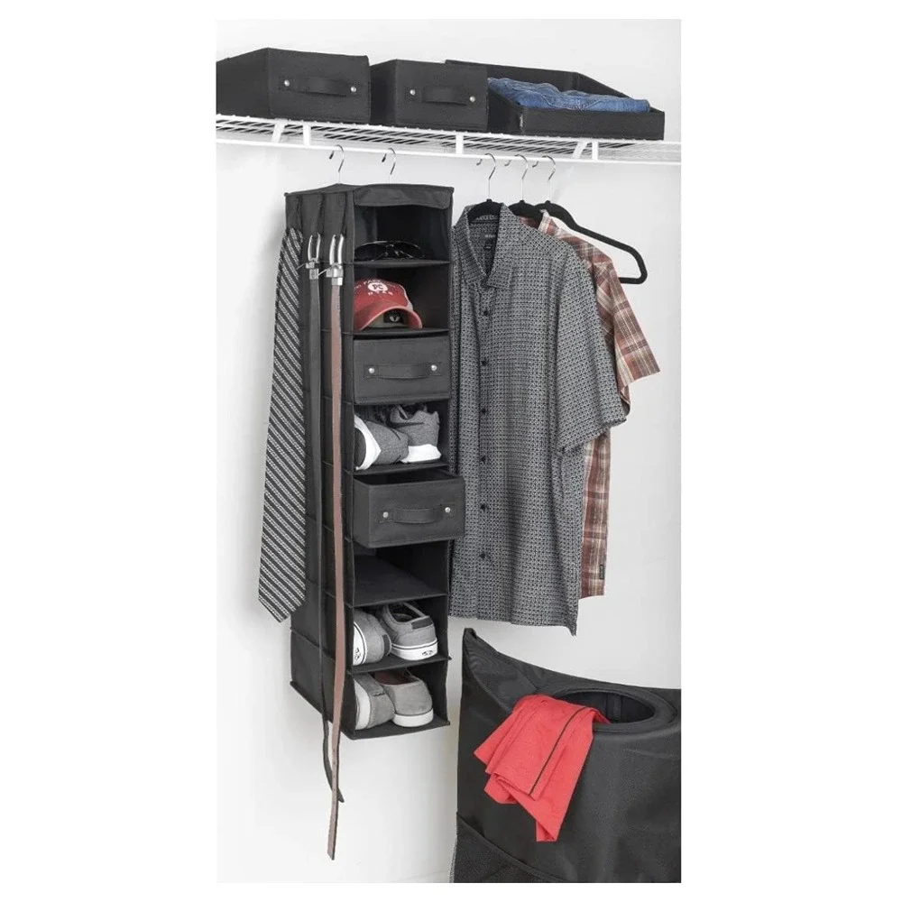 8-Shelf Closet Organizing Shelf Unit Metal‎ Frame Additional Drawers Available